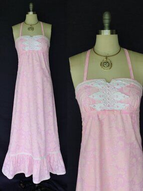 The Lilly Pulitzer LIZA vintage peasant Squirrel Maxi dress Hawaiian crochet